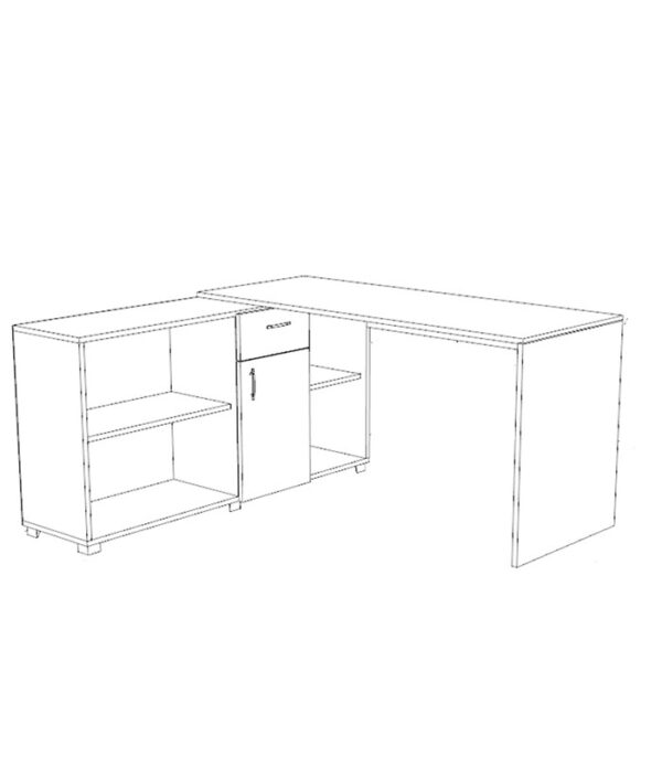 Bureau Angulaire Réversible Chic et Pratique - (A341) – Image 3