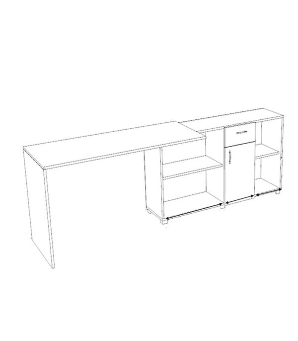 Bureau Angulaire Réversible Chic et Pratique - (A341) – Image 4