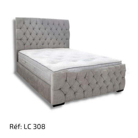 Lit Capitonne Velours LC308