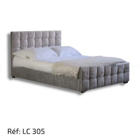 Lit Capitonne Velours LC305