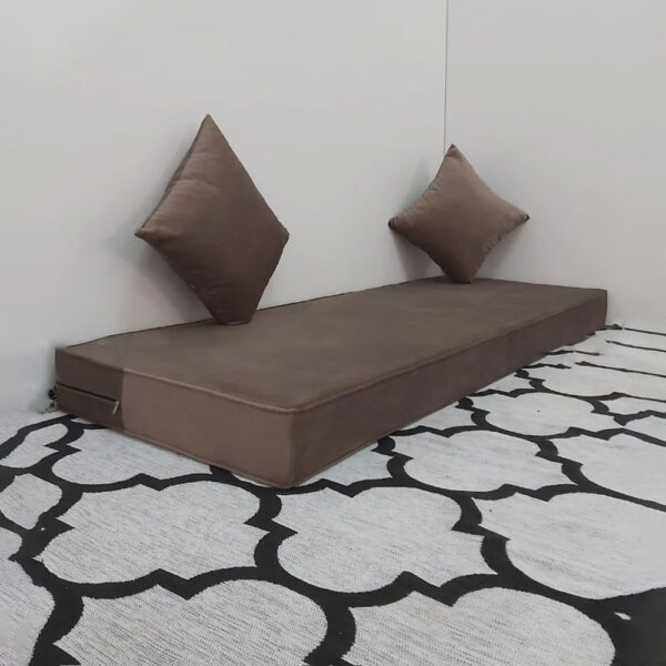 Matelas Mousse Avec 2 Coussins Marron