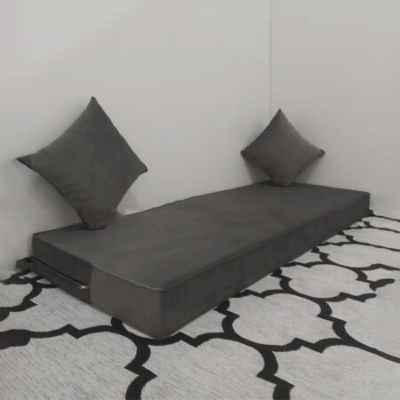 Matelas Mousse Avec 2 Coussins Gris