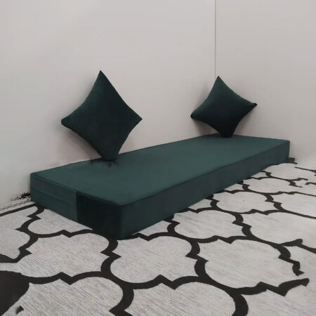 Matelas Mousse Avec 2 Coussins Vert