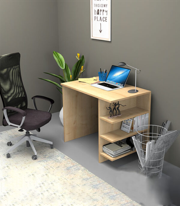 Bureau Junior Avec 3 Étagères De Rangement Couleur Chêne - (A343)