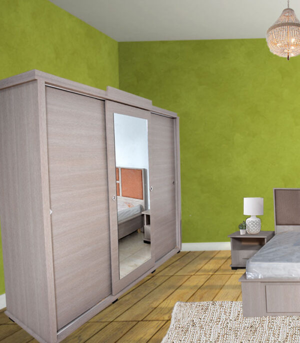 Chambre à Coucher Avec Tête de Lit Blanc et Doré + Matelas et 2 Oreillers Gratuits – Image 8