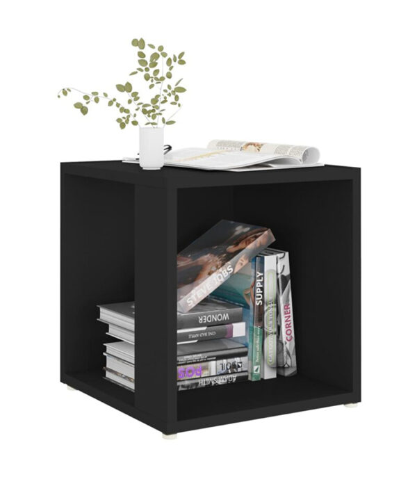 Table Décorative Avec Rangement En MDF Stratifié de Haute Qualité - Couleur Noir – Image 2