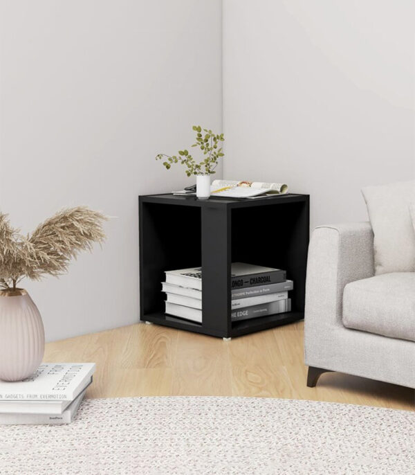 Table Décorative Avec Rangement En MDF Stratifié de Haute Qualité - Couleur Noir – Image 4