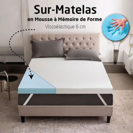 Sur-Matelas en Mousse à Mémoire de Forme