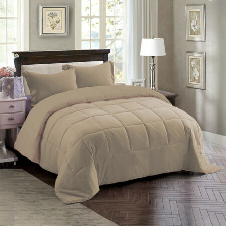 Couette 2 Places Beige Claire