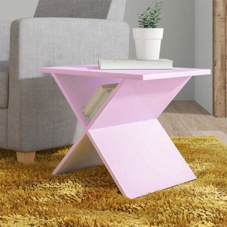 Table Décorative Croisée Mauve Claire