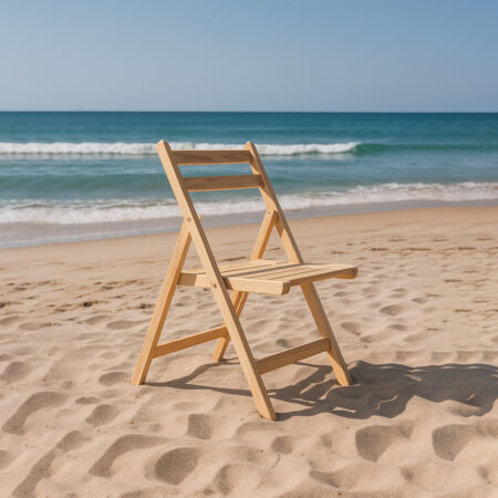 Chaise de Plage Pliable Tunisie – Bois Massif Naturel