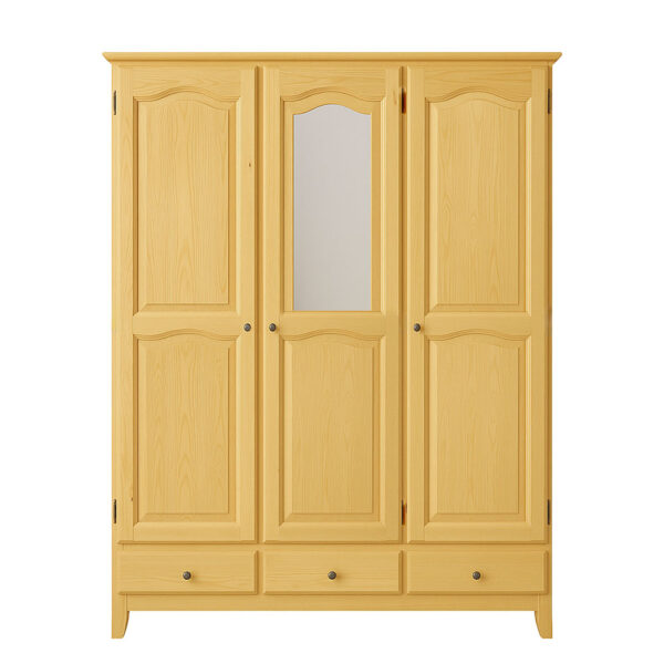 Garde-Robe 3 Portes En Bois