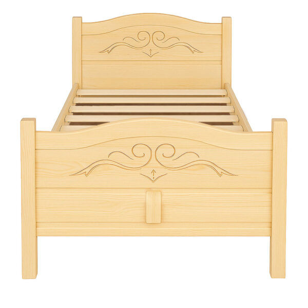 Lit En Bois Naturel
