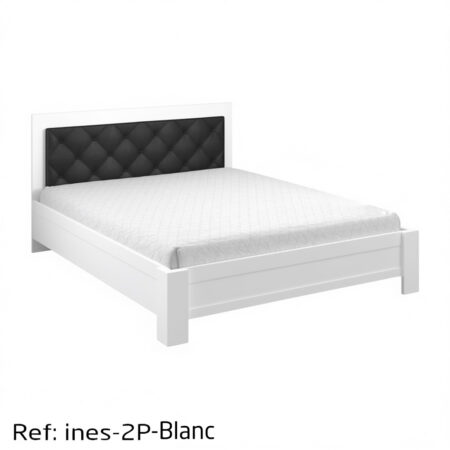 Lit Deux Places INES (Blanc)