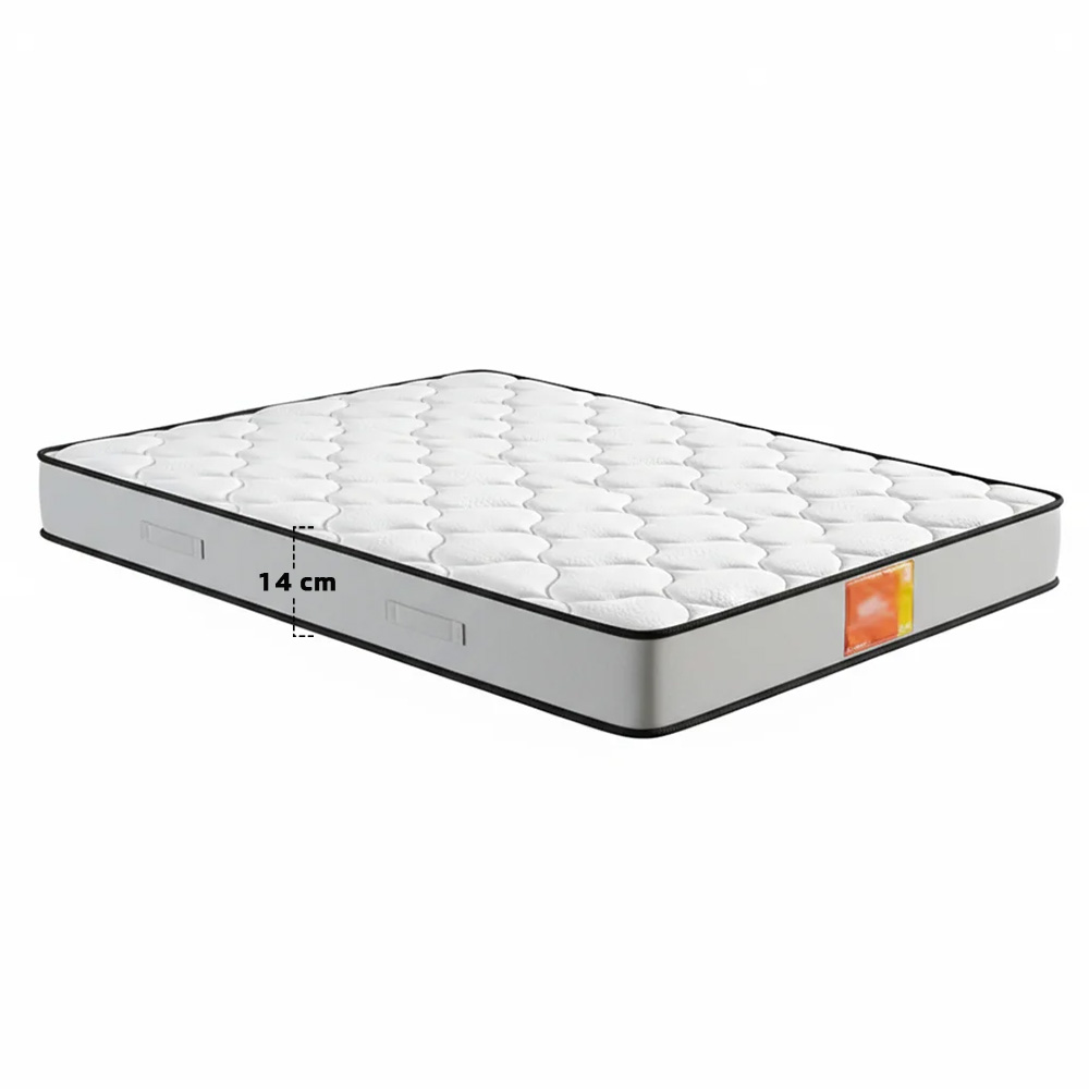 Matelas Mousse Matelassé 3 Étoiles 2 Places Hauteur 14 cm